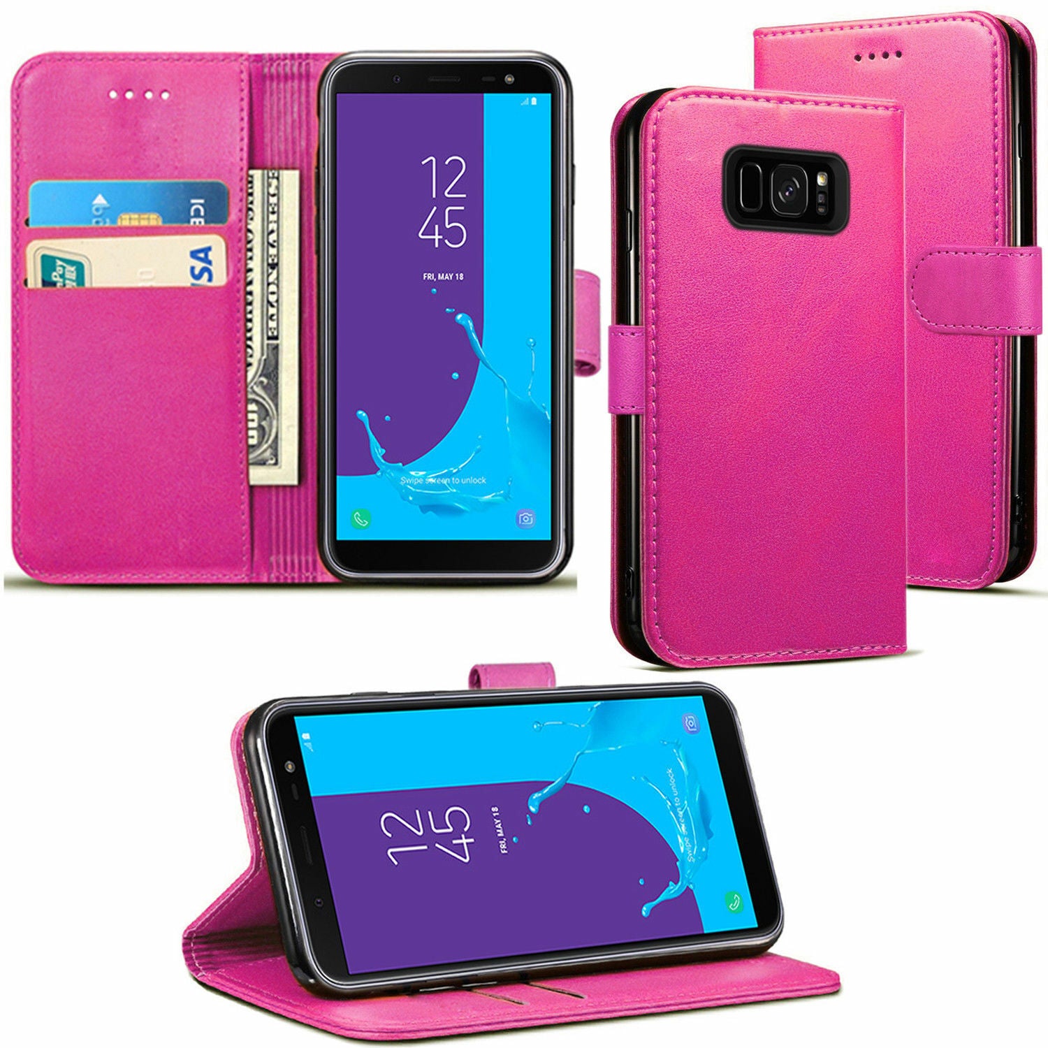Leather Folio Wallet Case for Samsung Galaxy S8 Leather Folio Wallet Case for Samsung Galaxy S8